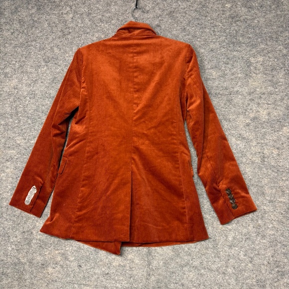 GAP Burnt Orange Corduroy Double Breasted Blazer Women’s Size 6 Jacket - Picture 14 of 16
